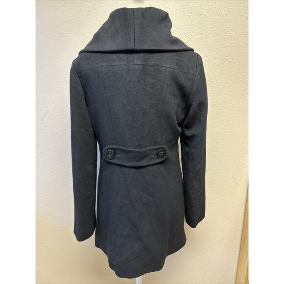 VTG Fleurette Loro Piana Sz 6 Wool Cashmere Blend Black Coat Quiet Luxury - Picture 4 of 13